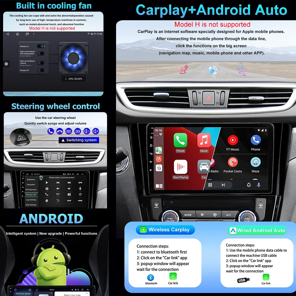Фото Беспроводной CarPlay для VW Volkswagen Touareg 2002-2010 4G WIFI Android Автомобильный радиоприемник Мультимедийный плеер GPS Инструменты DSP Без 2din №2