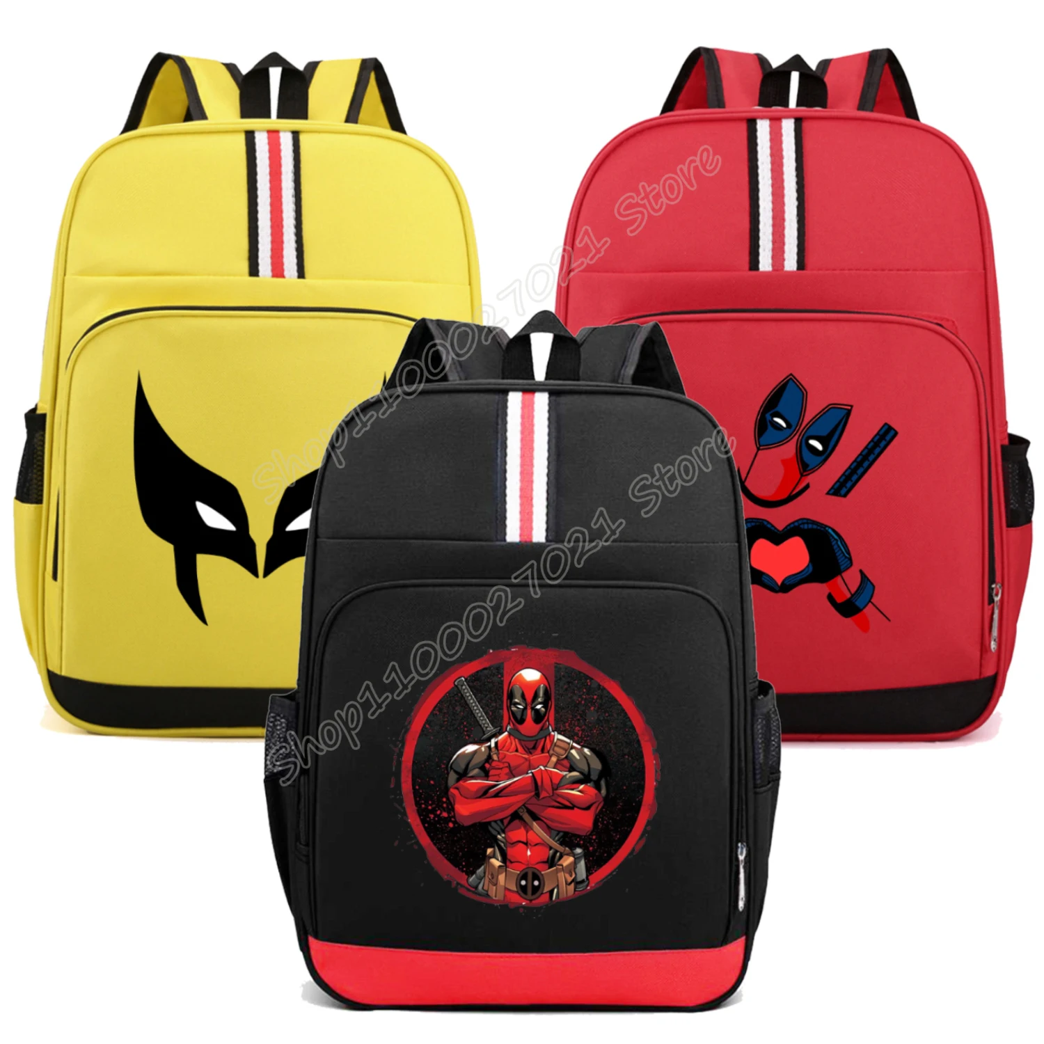 Рюкзак Marvels Deadpool & Wolverine, милый школьный ранец с героями мультфильмов аниме, модный детский рюкзак, вместительные сумки для студентов, подарок