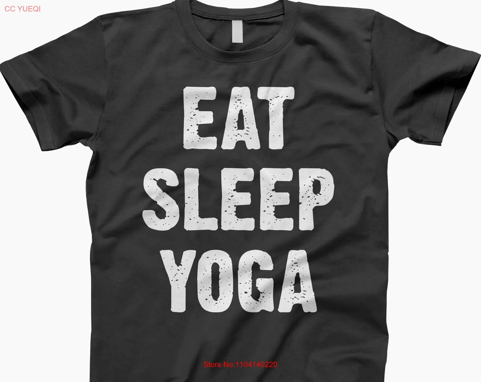 Футболка для йоги Life Eat Sleep Lover Workout Fitness Activewear Mindfulness Zen Practice с длинными или короткими рукавами