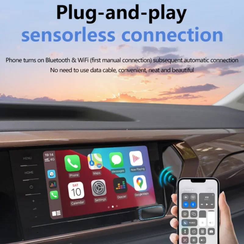 НОВЫЙ проводной-беспроводной автомобильный адаптер CarPlay и Android для OEM Plug and Play 2in1 Smart Box с поддержкой Netflix для Mazda Toyota Volvo (art.: 3920cb5f8af6e) - 3920cb5f8af6e