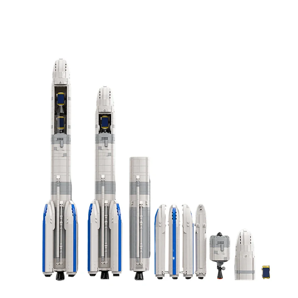 MOC-29196 Space Exploration Saturn V Rocke масштаб 1:110 модель ESA Arianespace ракета строительные блоки набор DIY детская головоломка игрушка в подарок