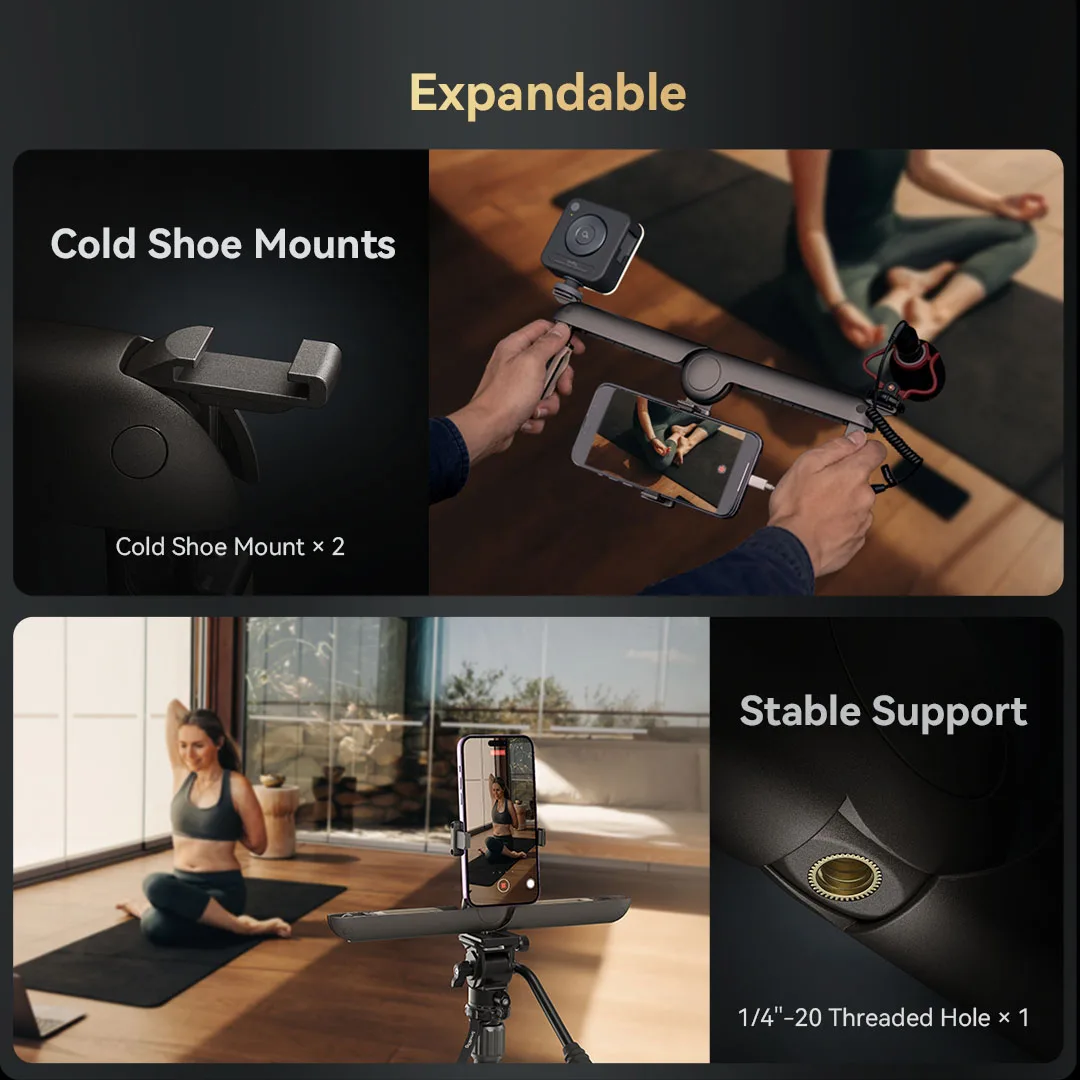 Фото SmallRig Fold P20, карманная видеоустановка для телефона, ширина 65-80 мм, с чехлом, W Cold Shoe для телефона 14 №4