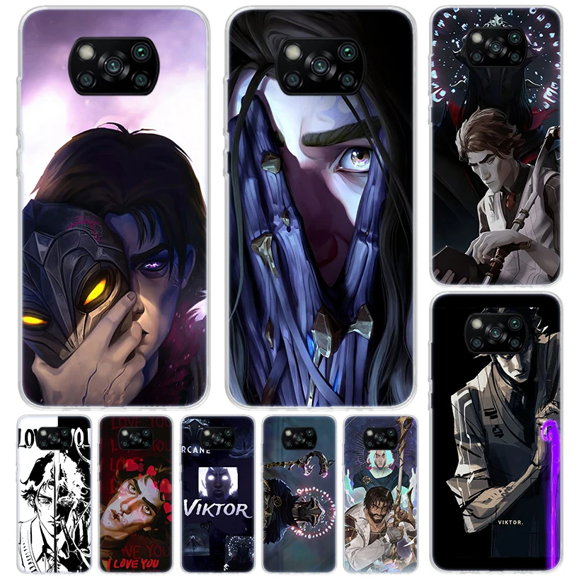 Чехол Arcane V-Viktor Anime Cover для Xiaomi Poco X7 X6 X5 Pro X3 Nfc F7 Ultra Phone Case F6 F5 X4 F4 Gt F3 M6 M5S M4 M3 Print Shell P