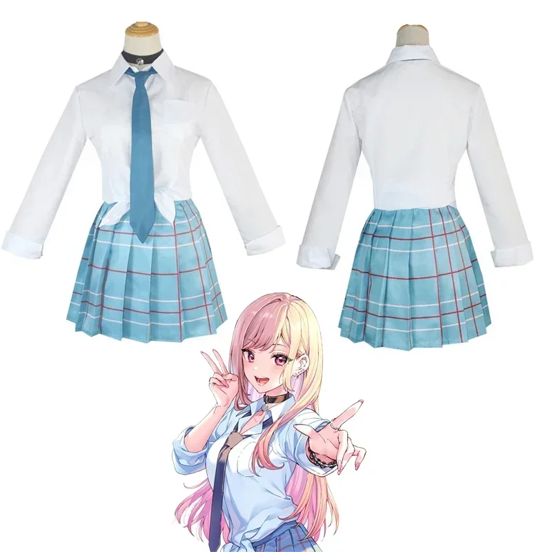 Аниме My Dress-Up Darling Marin Kitagawa, карнавальный костюм, женская юбка моряка, школьная форма, наряд JK, карнавальный комплект на Хэллоуин