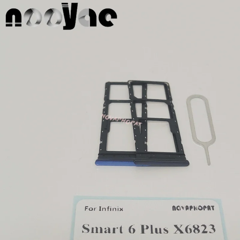 Совершенно новый лоток для SIM-карты для Infinix Smart 6 Plus X6823 X6823C держатель для Sim-карты слот адаптер считыватель Pin