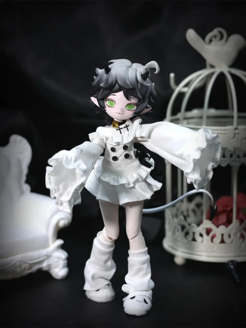 Фото Дьявольские рога, слепая коробка, Cooze 1/8 Bjd, подвижная кукла, орнамент, изысканные игрушки, совместная мобильность, креативная настольная коллекция игрушек №2