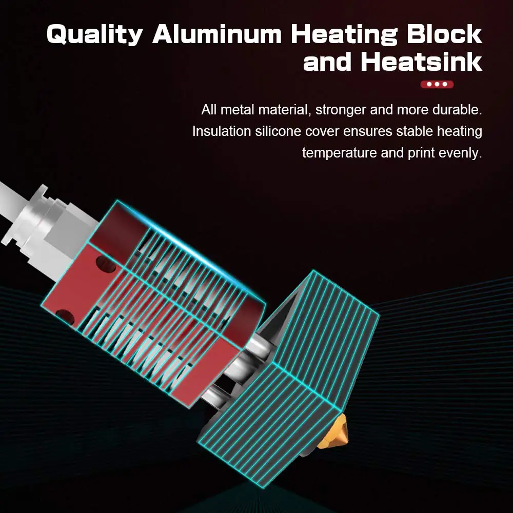 Фото Ender 3 Hotend, Creality, набор для 3D принтера, детали для 3D принтера с 5X 0,4 мм насадками для Ender 3 Ender-3 pro и Ender 3S №3