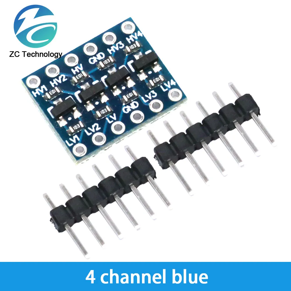 Фото Преобразователь логического уровня IIC I2C, 2/4/8 каналов, в обе стороны, 5 В/3,3 В, для платы Arduino №4
