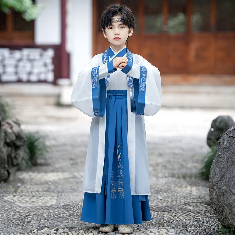 Новый древний костюм в китайском стиле Hanfu для мальчиков, костюм в стиле Тан, рыцарский карнавальный костюм, костюм для выступлений