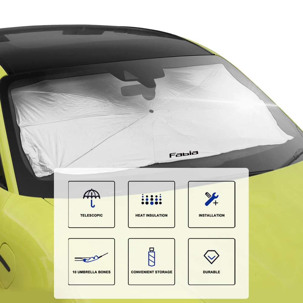 Фото Автомобильный солнцезащитный козырек для Skoda Fabia 1 2 3 MK1 MK2 MK3 6Y ac 6Y2 6Y3 6Y5 NJ NJ3 автомобильные передние оконные солнцезащитные козырьки №2