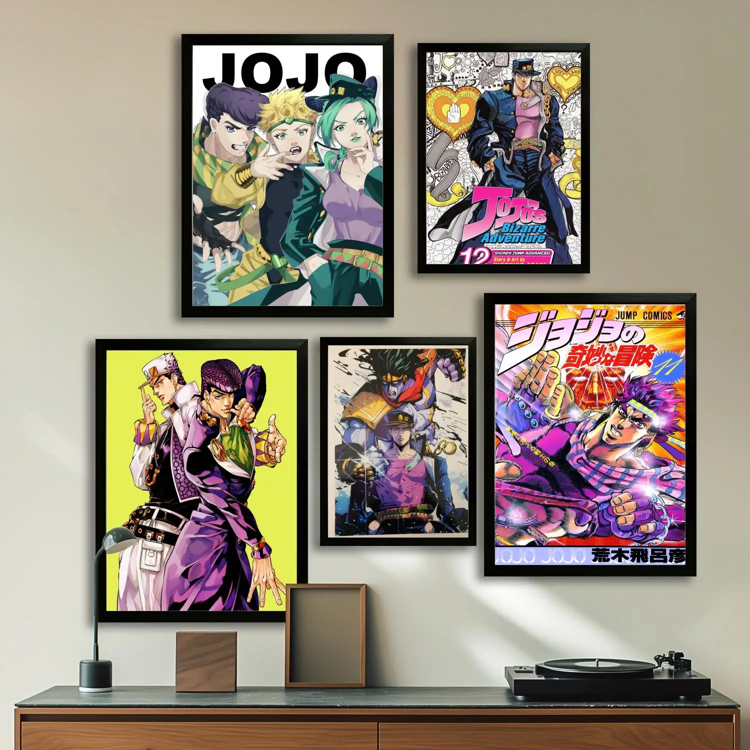 Jojo Bizarre Adventure Холст Художественный постер и настенная картина с принтом, современные семейные постеры для декора спальни, декоративная живопись