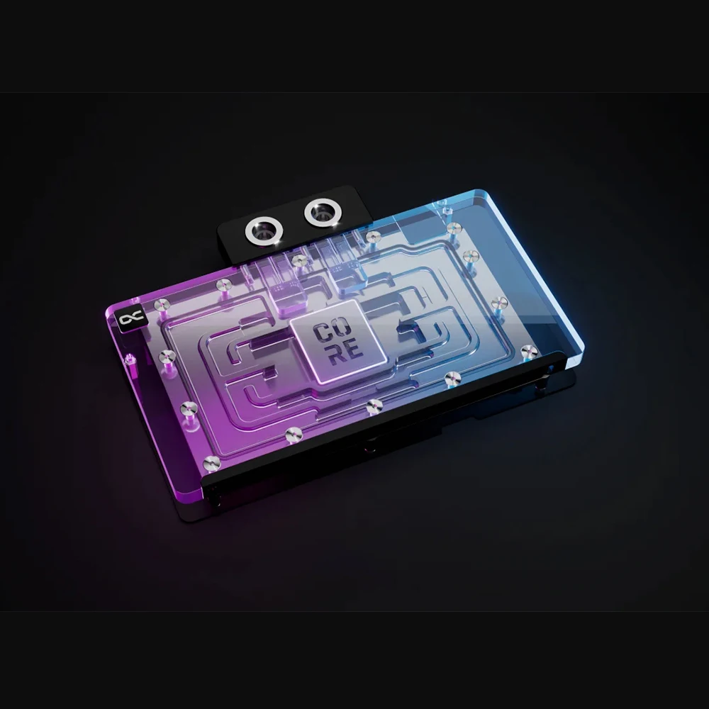 Фото Водяной блок Alphacool Core для графического процессора для PNY GeForce RTX 5090 ARGB EPIC-X RGB, разделенный тройной вентилятор, кулер для карт с задней панелью №4
