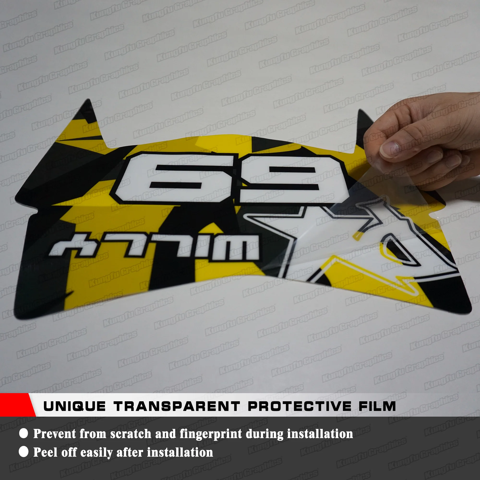 Фото Наклейки для мотоциклов KUNGFU GRAPHICS Racing Graphics для Yamaha PW80 PW 80 Piwi80 Piwi 80, восстановление, YMPW808121006-KR №2