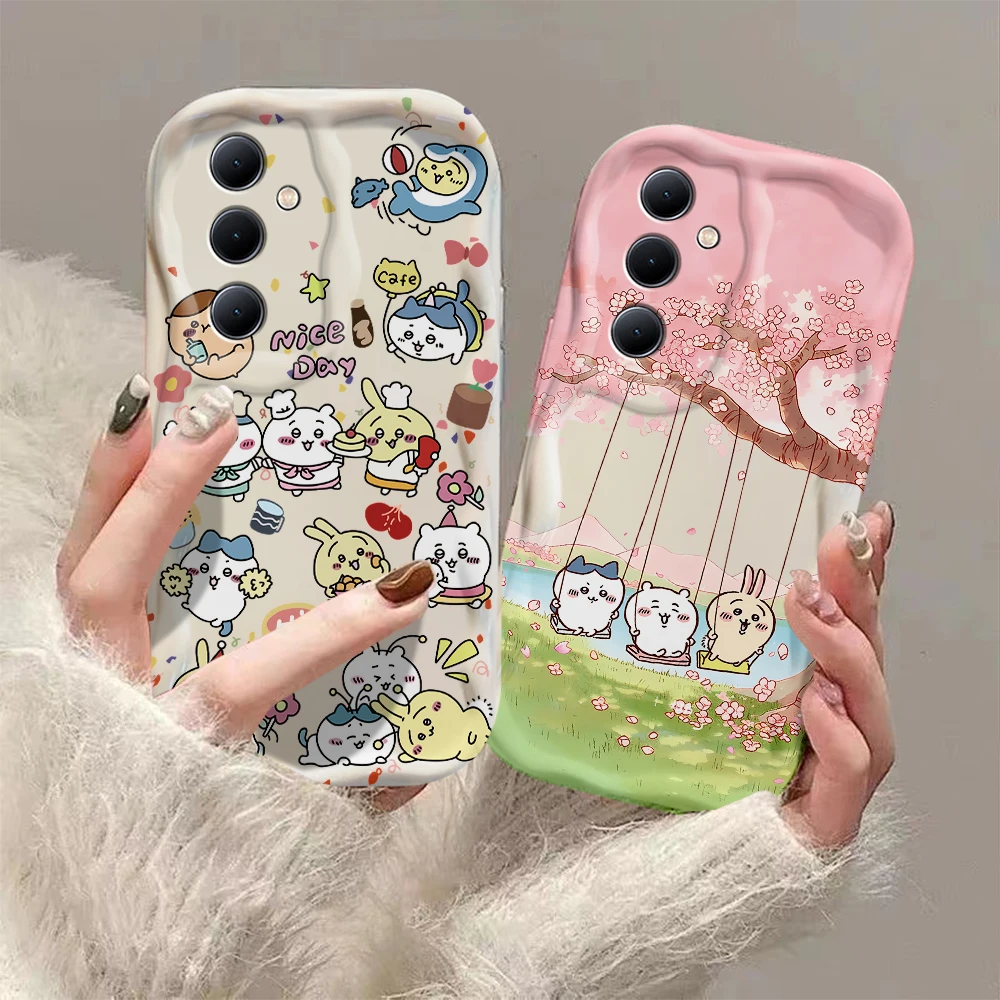 Фото Chiikawas японские комиксы Hot Cute 3D Wave чехол для телефона для OPPO Reno 11 F 8 T 7Z 6 5 4 Pro F23 F11 F9 4G 5G, Мягкая силиконовая задняя крышка №2