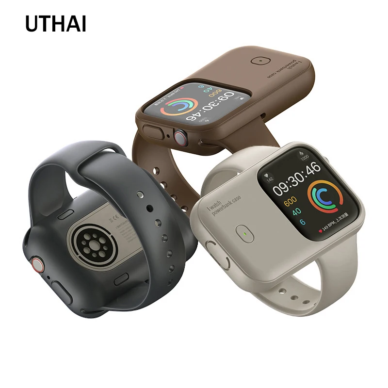Смарт-часы UTHAI Apple, беспроводная Спортивная зарядка, портативные мини-часы, аксессуары U25