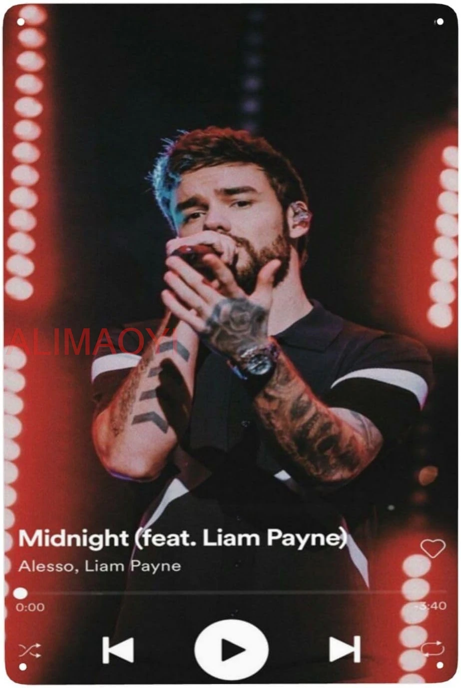 Liam Music Payne металлическая жестяная вывеска настенный художественный постер для кухни, офиса, дома, бара, кафе, декор 8x12 дюймов, красивый