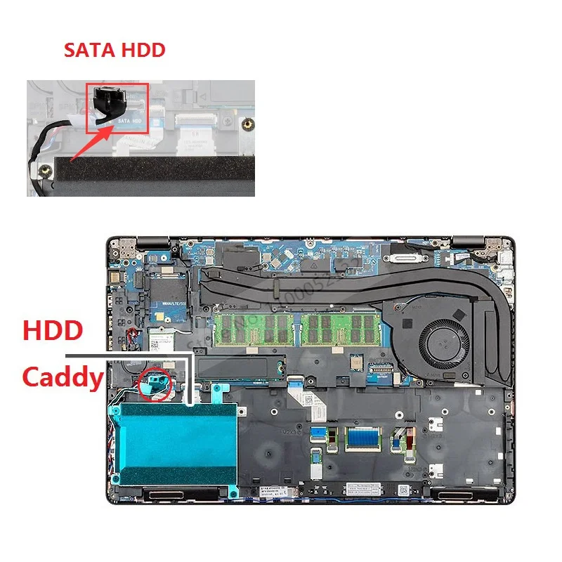 Фото Кронштейн лотка для жесткого диска 2,5 SATA для Dell Precision 3540 3541 3542 3550 3551 Latitude 5510 5511 5500 5501 5502 5505 №5