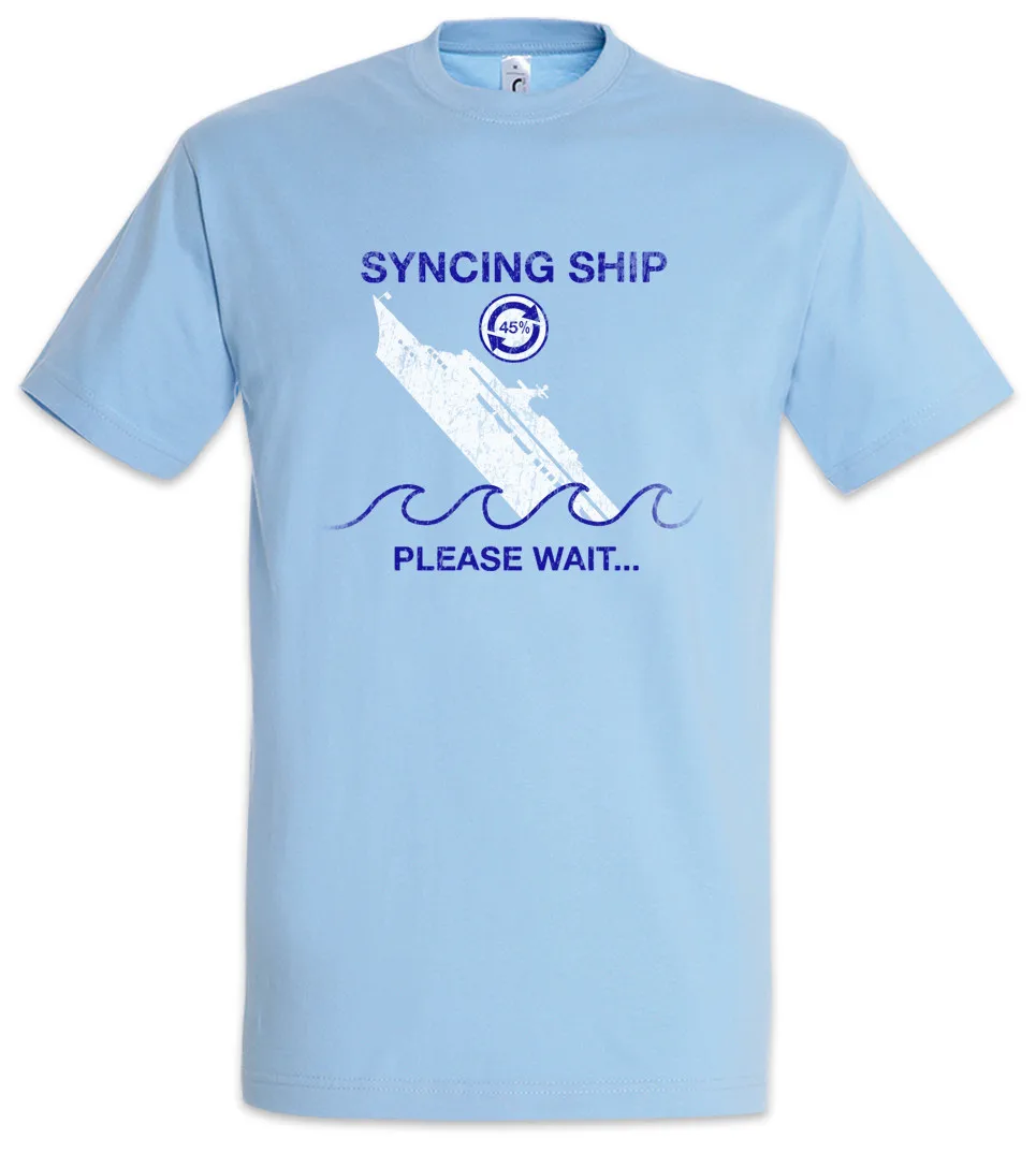 Футболка Syncing Ship Computer Science Scientist Fun Geek Nerd Sailor Skipper