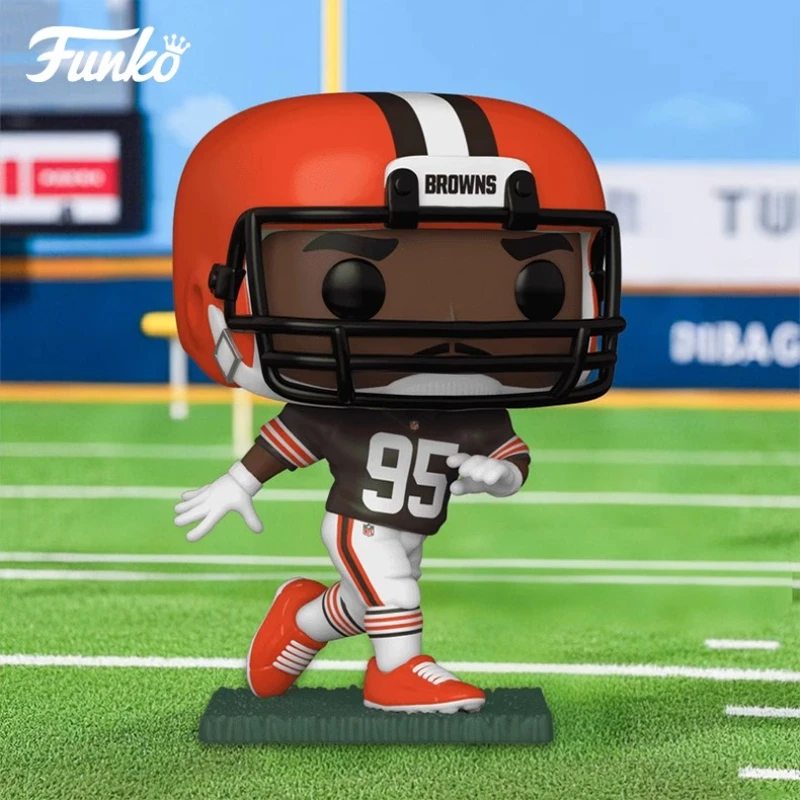 Подлинное издание FUNKO POP Американский футбол Cleveland Browns-Myles Garrett Экшн-модель Игрушки в сборе Коллекционная модель