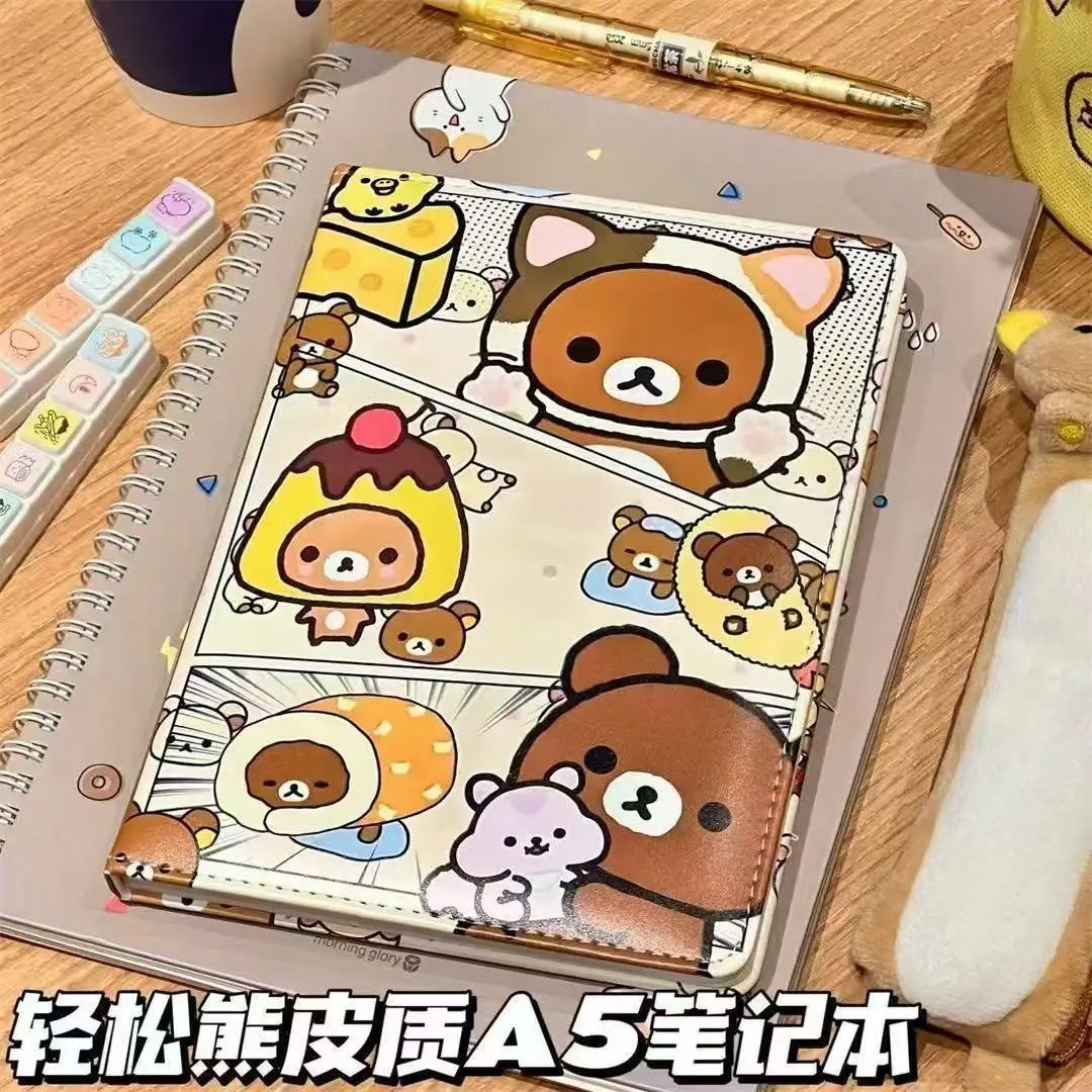 Фото Журнальный блокнот Rilakkuma, новый каваи, Relax Bear a5, переплетная записная книжка, школьный планировщик, блокнот, детские справочники, канцелярские принадлежности, подарок №4