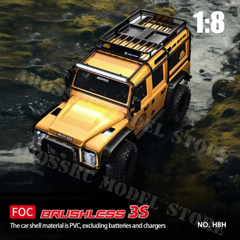Новый Mjx 1:8 Foc Westward H8h Defender, бесщеточный 3s, внедорожный замок дифференциала, дистанционное управление, модель для скалолазания, игрушка в подарок
