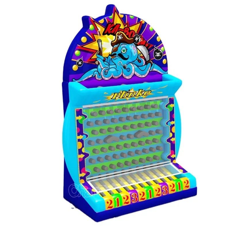 Синяя забавная надувная игровая доска Plinko для вечеринок в помещении, коммерческая