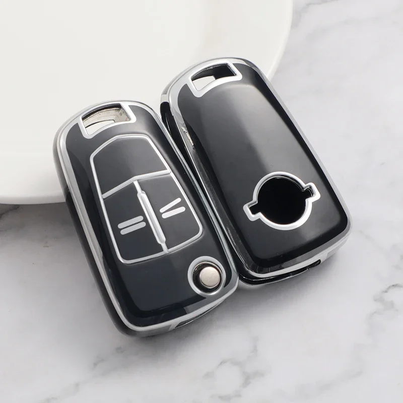 Серебряный чехол для автомобильного ключа из ТПУ 2 Bottons, брелок для Vauxhall Opel Astra J Corsa D Vectra C Zafira L778 Insignia, аксессуары