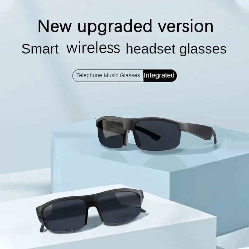 Фото Модернизированные умные солнцезащитные очки Bluetooth, многофункциональные солнцезащитные очки, беспроводные наушники TWS, черные технологии для мужчин и женщин, музыка №5