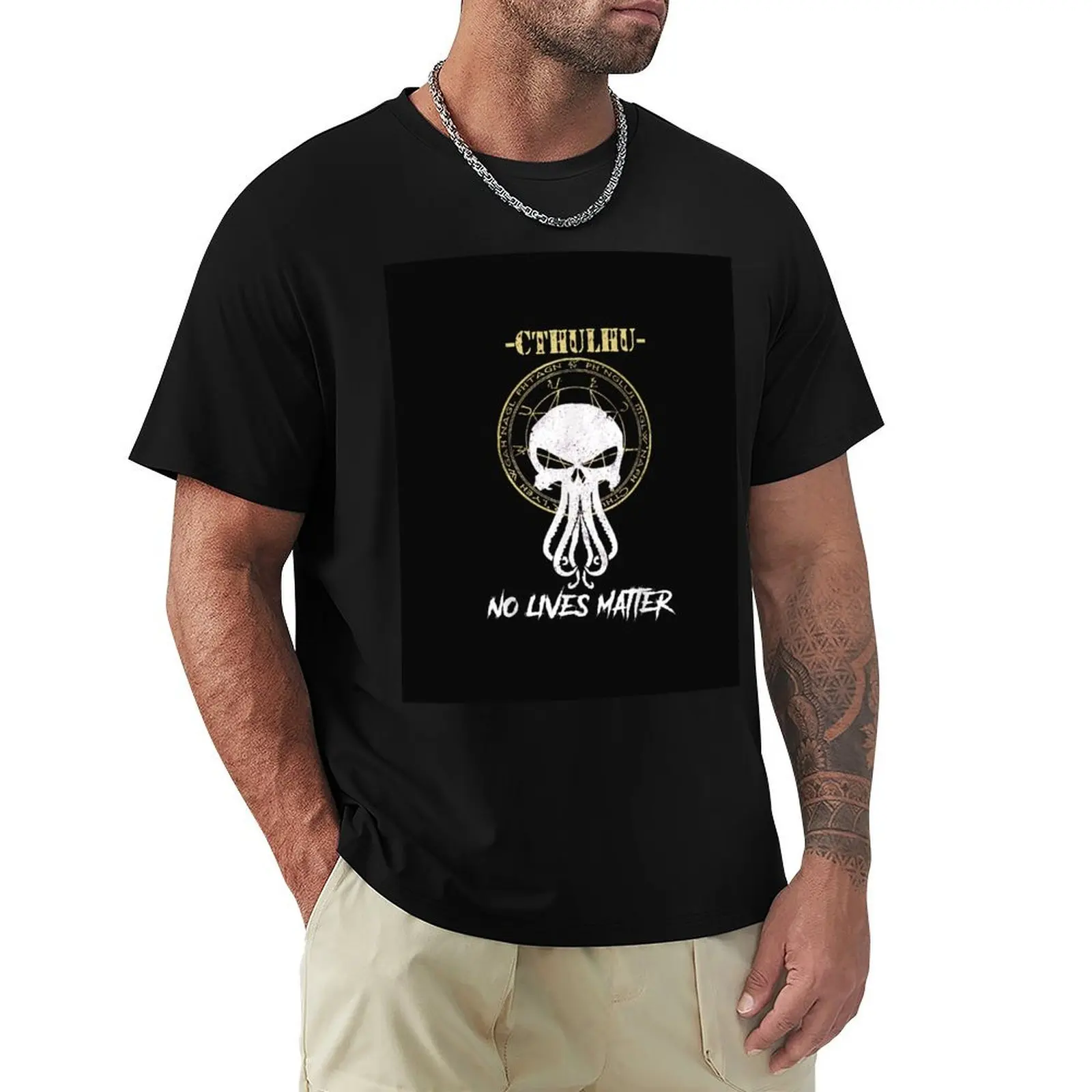 Ктулху No Lives Matter, футболка Viking Apparel, забавные костюмы, заготовки, хлопковая футболка для мужчин