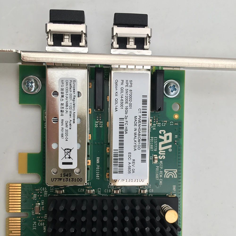 Фото Для HP SN1200E Q0L14A 16 ГБ двухпортовая карта FC HBA 870002 -001 №3