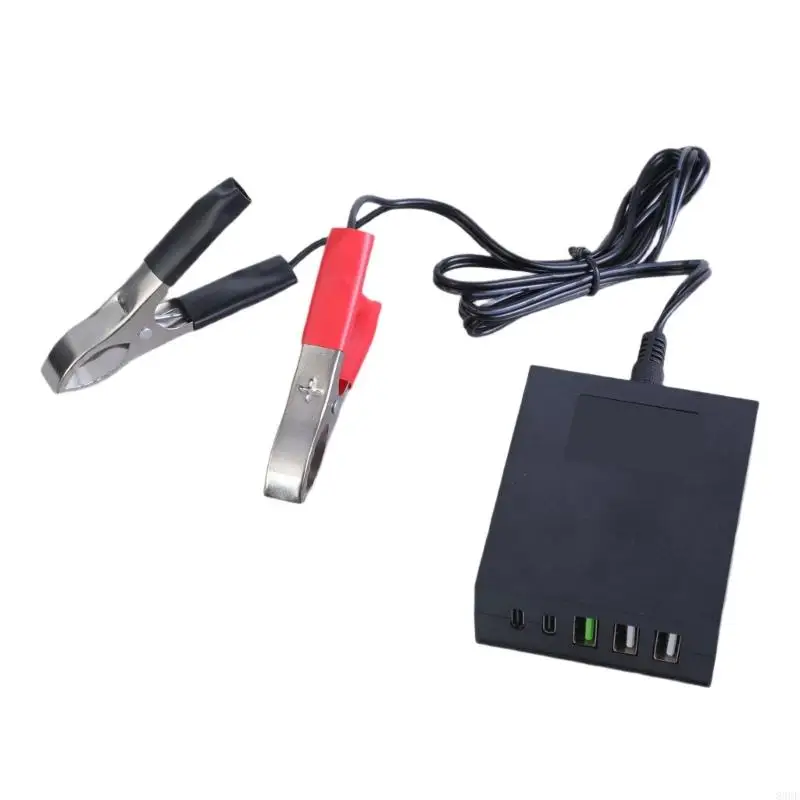 USB-зарядное устройство с аккумулятором DC8-30V до 3XUSB+2XTYPE C для кемпинга и на открытом воздухе 83CF