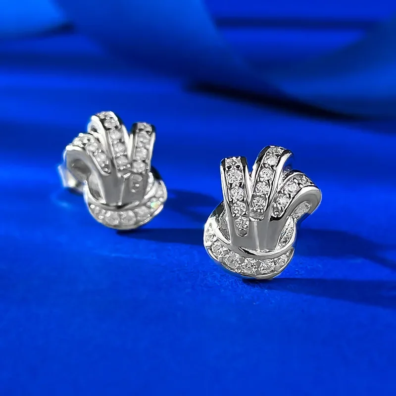 Новые серьги из чистого серебра S925, новые серьги с узлом, модные серьги с инкрустацией в стиле поездок на работу, женские серьги, ювелирные изделия