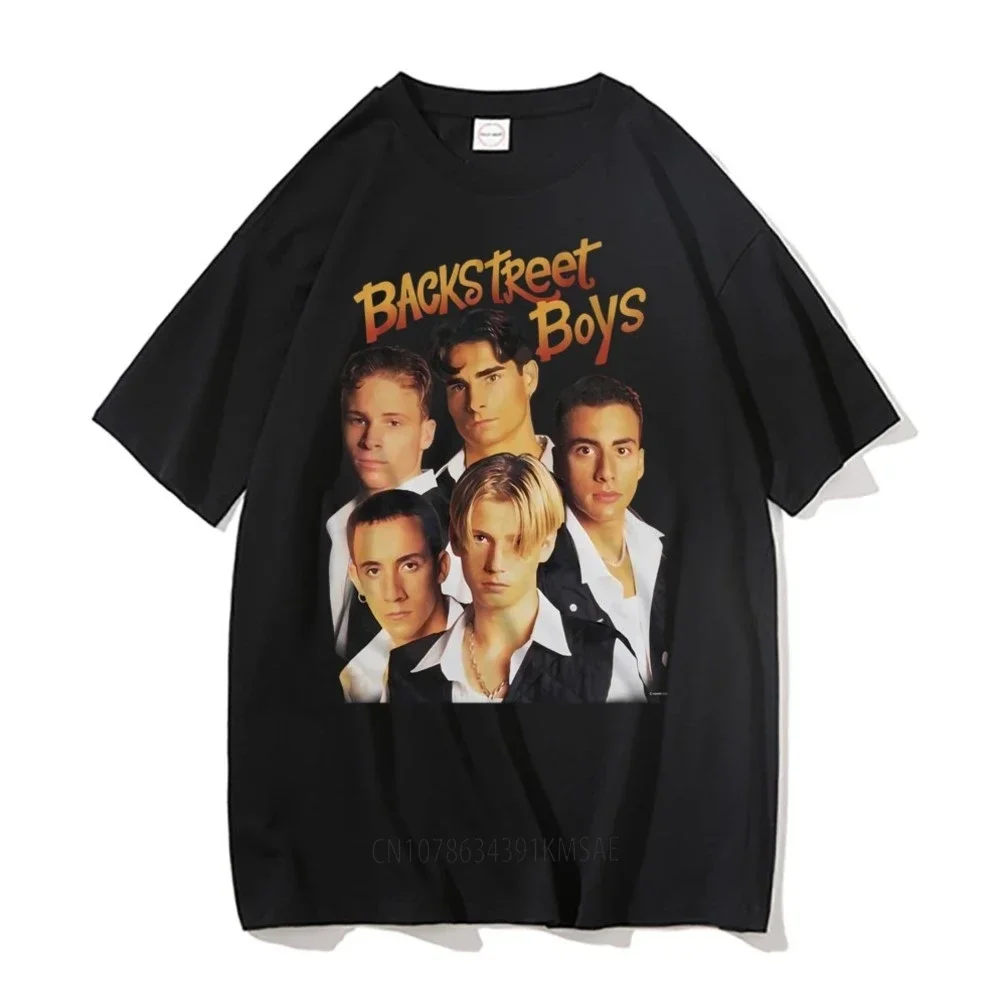 Мужская Винтажная Футболка оверсайз Backstreet, Повседневная Уличная одежда для мальчиков, поп-музыка, группа Bsb, футболки для группы, мужские готические футболки в стиле рок