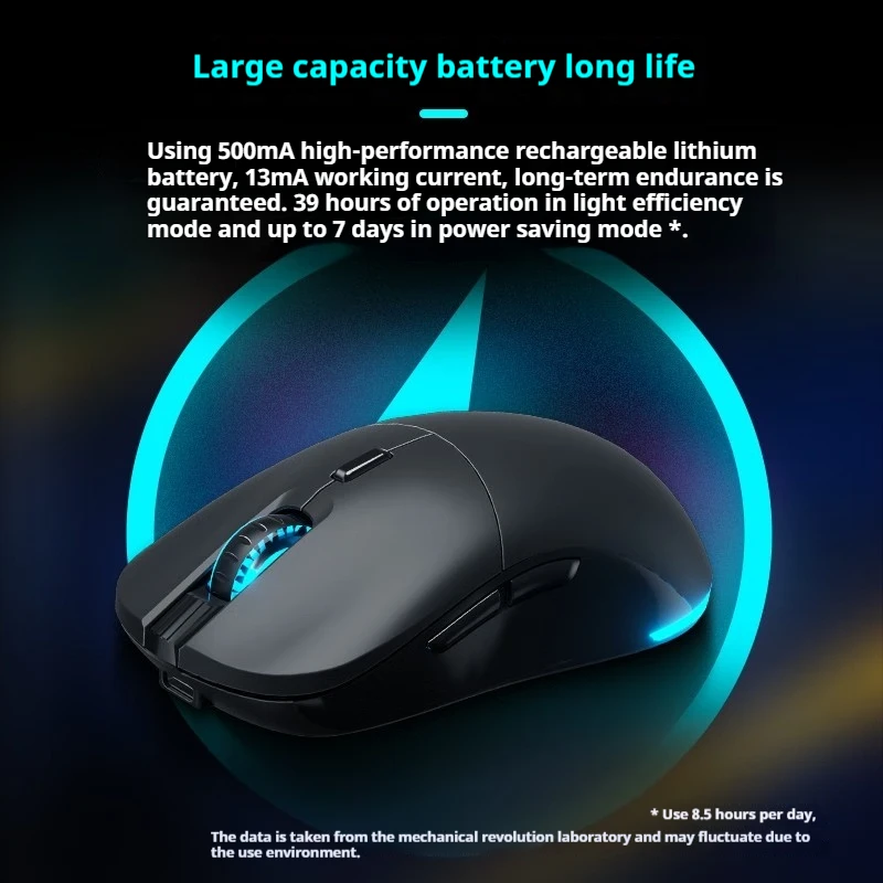 Фото Беспроводная мышь Mechanical Revolution M710, проводная, двухрежимная, для игр, для киберспорта, офиса, легкая, RGB, с длительным сроком службы батареи, подарок на праздник №3