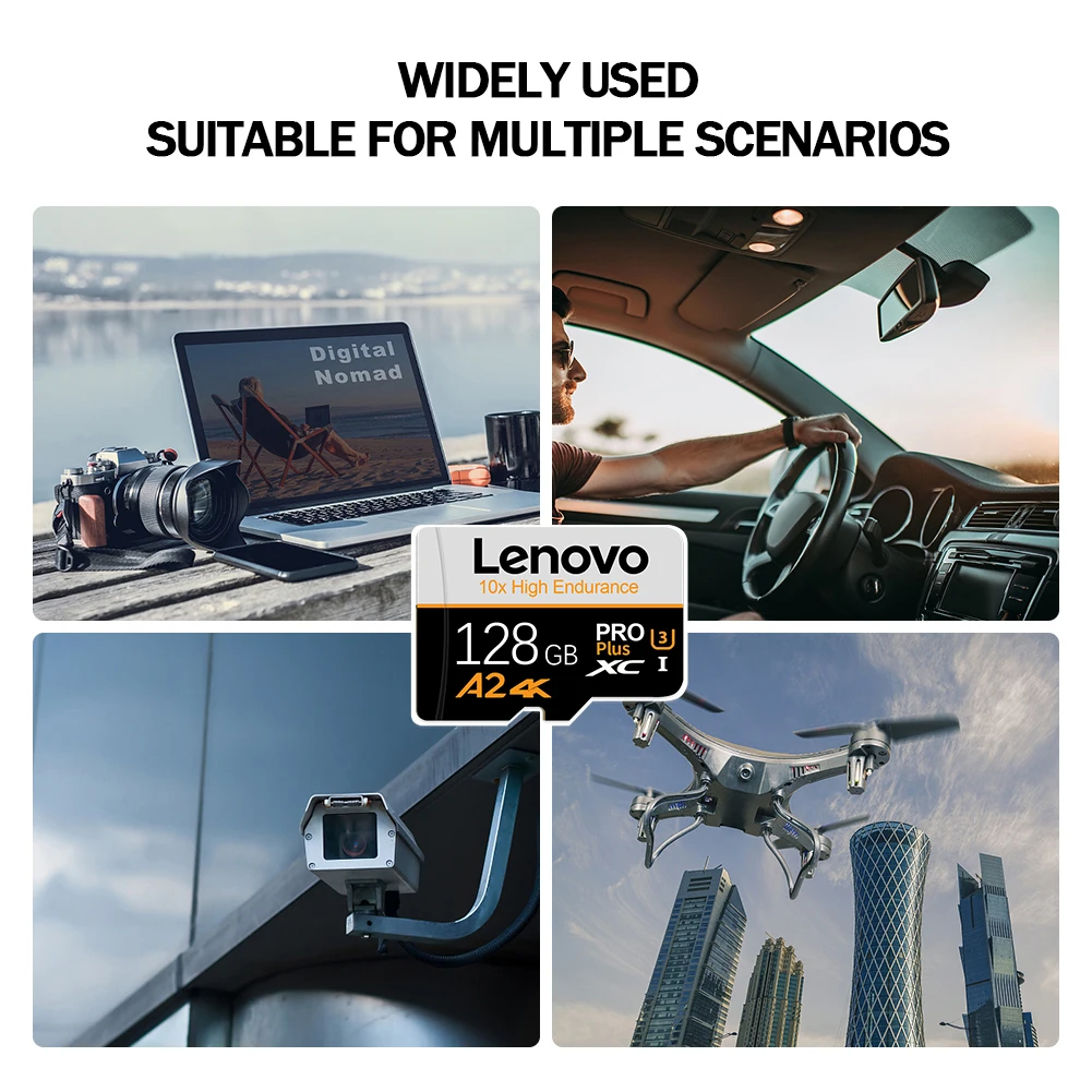 Фото SD-карта Lenovo 2 ТБ, 1 ТБ, 512 ГБ, SD-карта 128 ГБ, сверхбыстрая передача Micro TF SD-карта 128 ГБ Cartao De Memoria для телефона, ПК №5