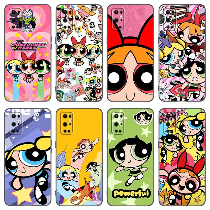 Черный силиконовый чехол для телефона для девушек The P-powerpuff для OnePlus 9 10 ACE 2V Pro 9RT 10T 10R 11R Nord CE 2 3 Lite N10 N20 N30