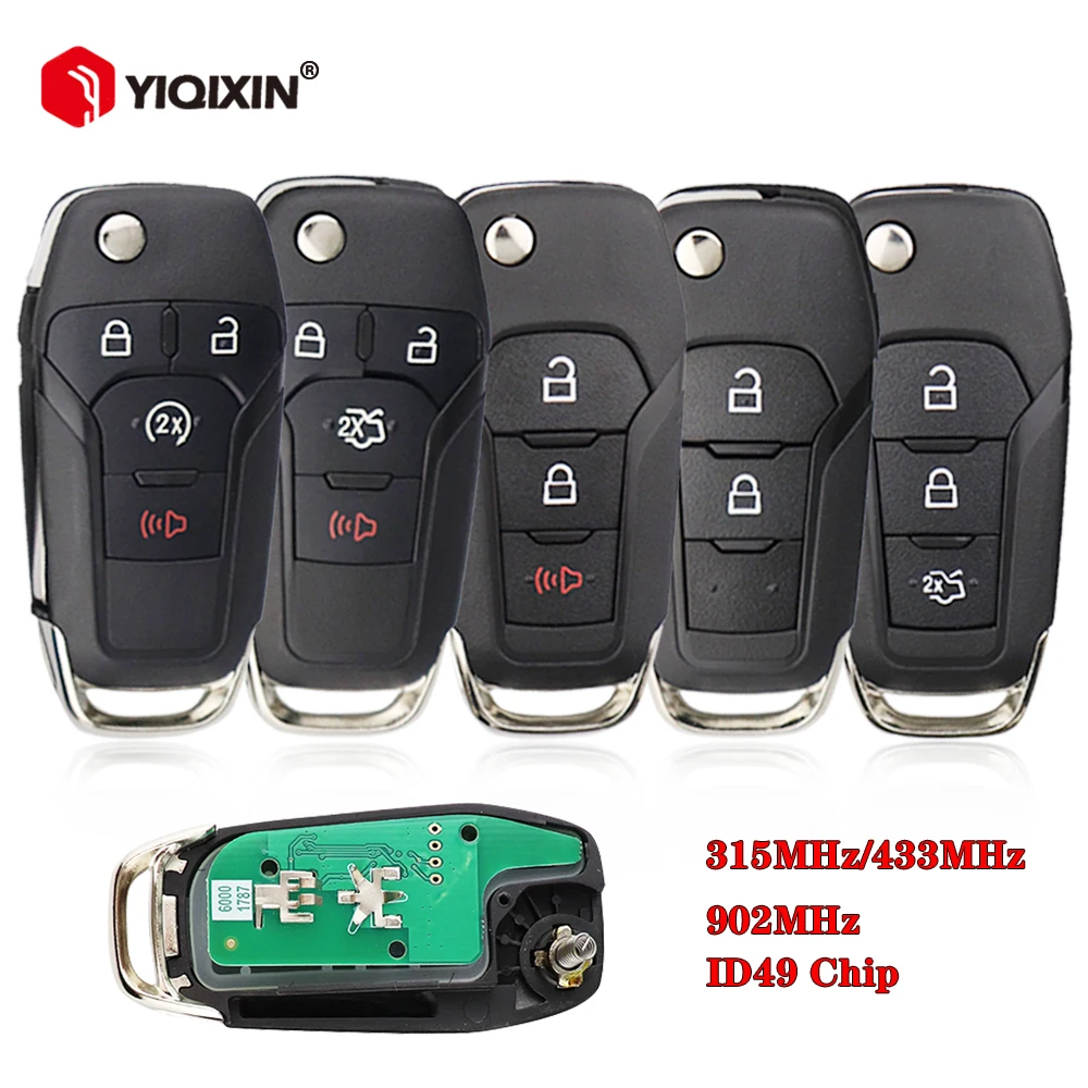 Откидной ключ YIQIXIN для Ford F150 Ranger Galaxy S-Max Mondeo V