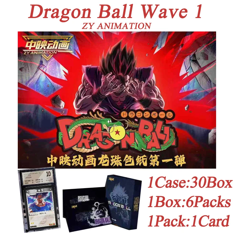 Полностью новая анимация ZY Dragon Ball Wave 1, коллекционные карты, культура аниме, персонаж, настольная игра, игральные карты для фанатов