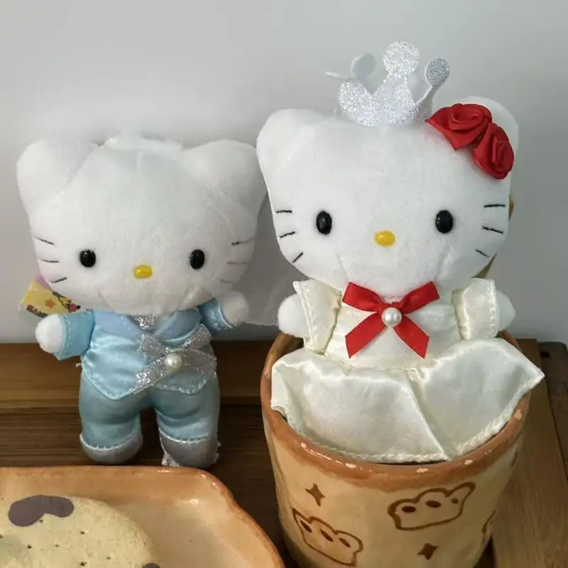 Фото Kawaii Sanrio Hello Kitty Daniel плюшевая игрушка кулон креативный мультяшный брелок мягкая кукла аксессуары для пары друг свадебный подарок №3