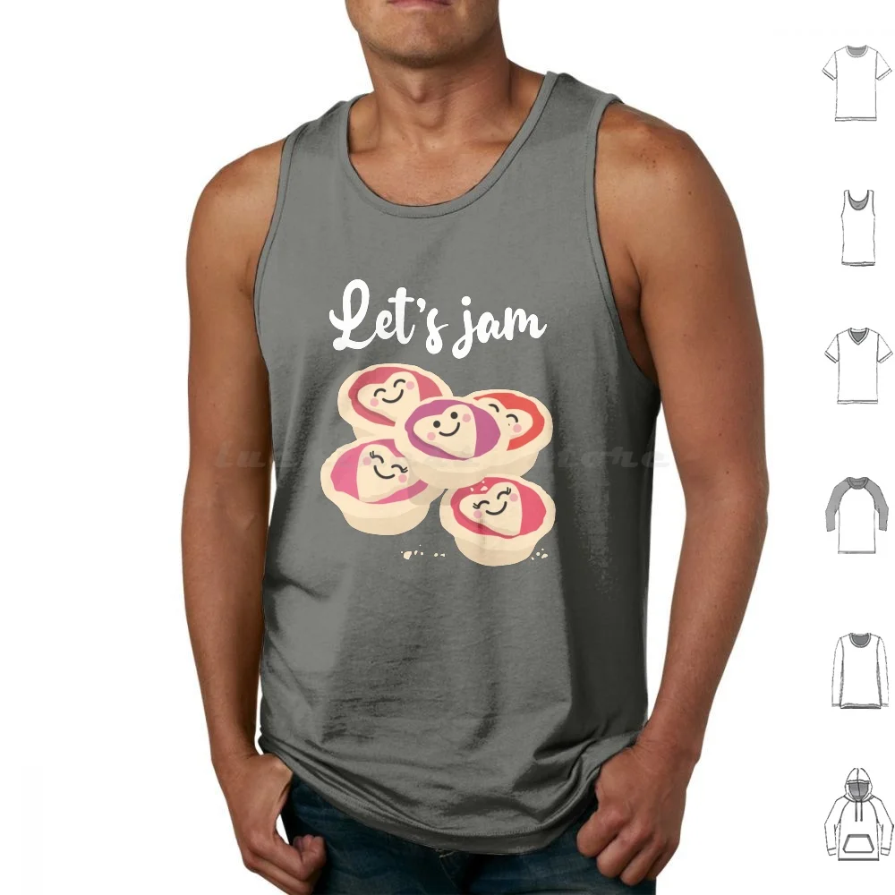 Let's Jam ( Tarts )-Розовые майки Жилет без рукавов Lets Jam Jam Tarts 14 февраля День Святого Валентина Выпечка Любитель выпечки Любовь