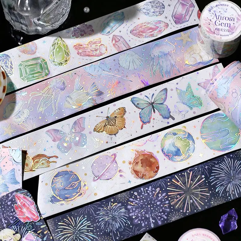 Красочная лента Washi декоративная Маскировочная лента Deep Sea spirit, клейкая лента для рукоделия, фотопленка для подарков