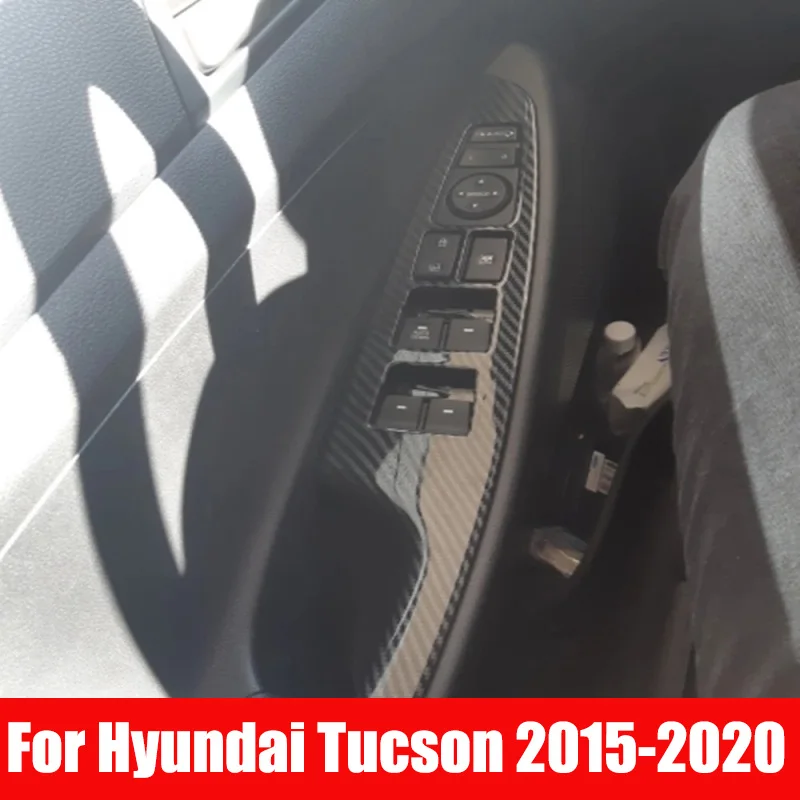 Для Hyundai Tucson 2015 2016 2017 2018 2019 2020 ABS кнопка переключения автомобильной двери подлокотника окна панель подъема Рамка стеклянная крышка управления