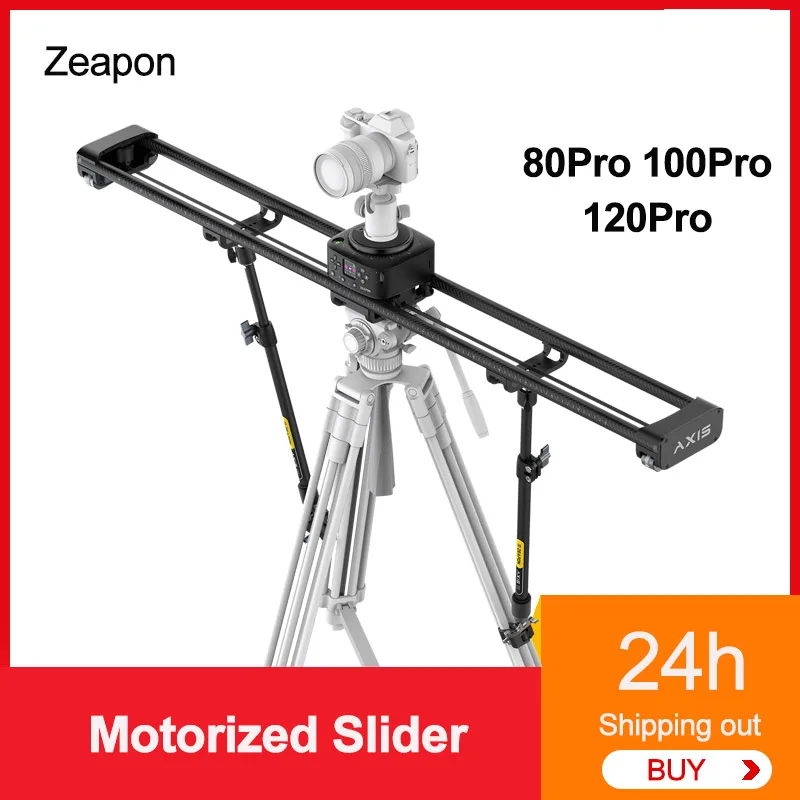 Мультиосевой моторизованный слайдер для цифровой зеркальной камеры Zeapon AXIS 80 100 120 Pro, портативная рельсовая система для профессиональной съемки