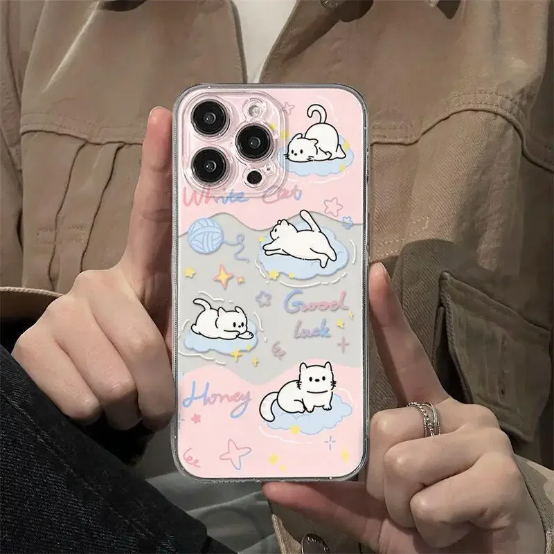 Чехол для телефона Cute Cat Puppy для Samsung Galaxy 24 23 22 21 Plus Ultra FE A73 A72 A71 A52 A51 A32 Mobile Case (art.: 3920cac51568d) - 3920cac51568d