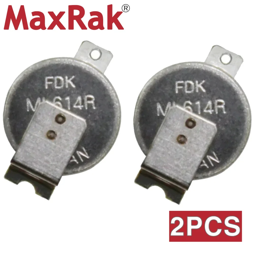 Оригинальная литий-марганцевая аккумуляторная батарея FDK ML614R-TT31, 2 шт., 3 В, 2,5 мАч, с припой, ML614, СДЕЛАНО В Японии, детали