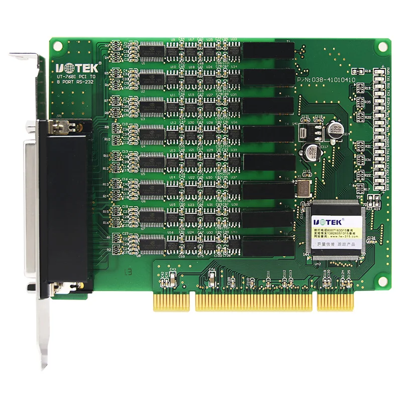 Промышленная оптоизолированная последовательная карта UOTEK PCI в RS-232 RS232, 8-портовый высокоскоростной преобразователь, разъем DB9 UT-768I