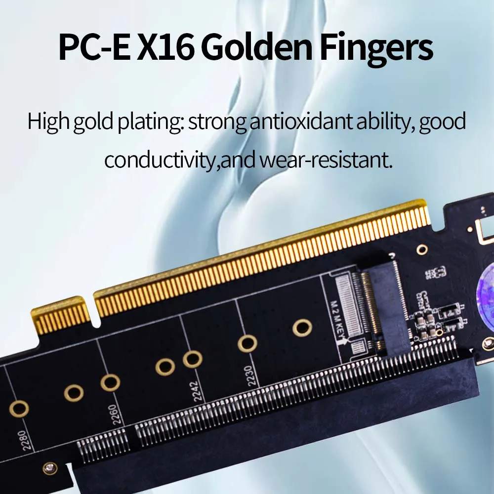 TISHRIC PCIE4.0 NVME PCIe X16 X8 X4 Канальная разделенная карта PCIE M.2 NVME PH43 Интерфейсный адаптер расширения Совместимый SSD 2230-2280 (art.: 3920cfc75cbc7) - 3920cfc75cbc7