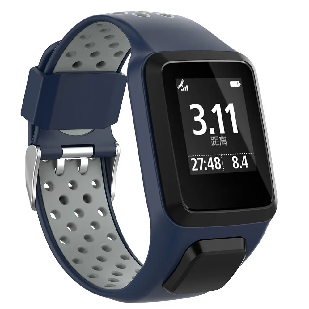 Фото Ремешок силиконовый для спортивных часов TomTom 2 3 Runner Spark, браслет для музыки Tomtom Adventurer/Golfer 2/Spark/3 №2