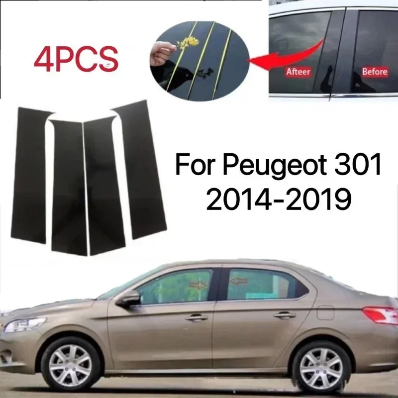 4 шт., молдинги для окон и дверей, совместимые с Peugeot 301 307 308 408 4008 5008