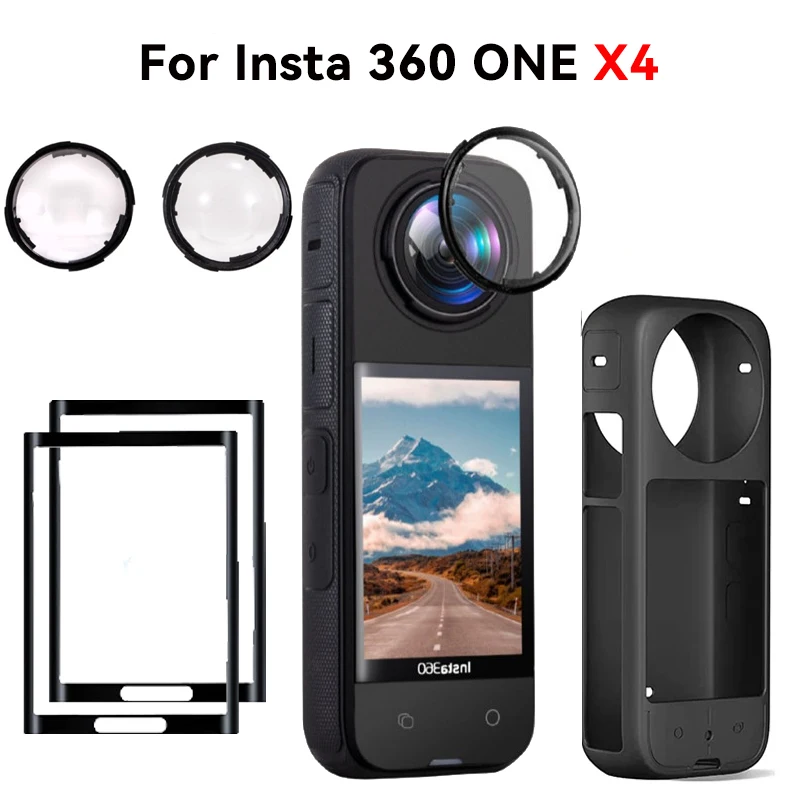 Силиконовый чехол для Insta360 X4, защитный чехол для панорамной камеры для Insta 360 X4, аксессуары для спортивной фотокамеры